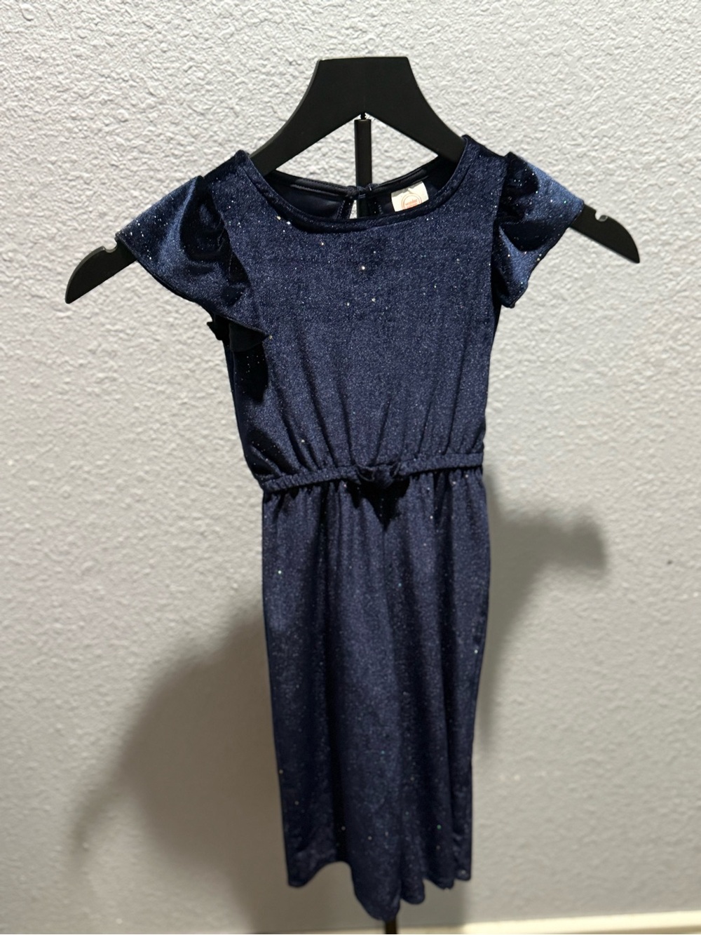 wonder nation Navy Sparkle Flutter Sleeve jumpsuit
